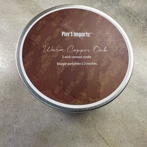 Pier 1 Warm Copper Oak Scented Candle